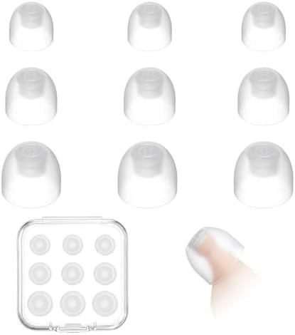Gulfmew 9 Piezas de Tapones para Audífonos, Compatibles con Audien Hearing Atom One y Atom X, Incluye 3 Tamaños (S/M/L) de Tapones Transparentes de - imagen 1