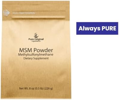 PURE ORIGINAL INGREDIENTS Methylsulfonylmetano (8 oz) MSM, Azufre Natural, Suplemento Dietético - imagen 3