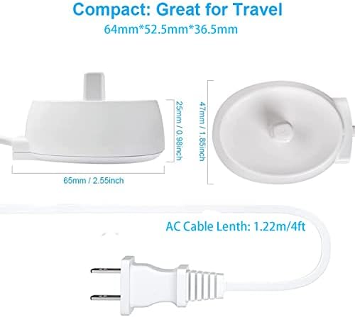Cargador Eléctrico Mdforme para Cepillos de Dientes Braun Oral B, Reemplazo 110V-240V para Oral B 3757, IP67, Portátil para Viajes - imagen 8