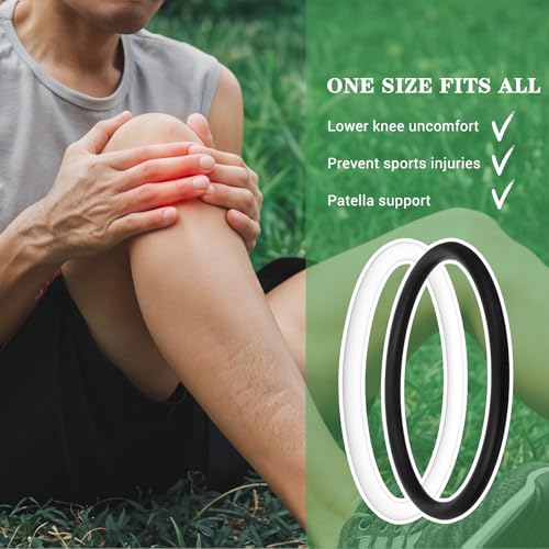 Banda Patelar LXUEJIE 8 Piezas, Soporte para Tendón Patelar para Alivio del Dolor de Rodilla, Banda de Silicón para Hombres y Mujeres en Deportes - imagen 4