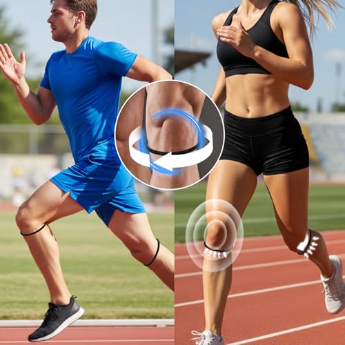 Banda Patelar LXUEJIE 8 Piezas, Soporte para Tendón Patelar para Alivio del Dolor de Rodilla, Banda de Silicón para Hombres y Mujeres en Deportes - imagen 5