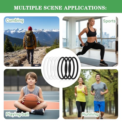 Banda Patelar LXUEJIE 8 Piezas, Soporte para Tendón Patelar para Alivio del Dolor de Rodilla, Banda de Silicón para Hombres y Mujeres en Deportes - imagen 6