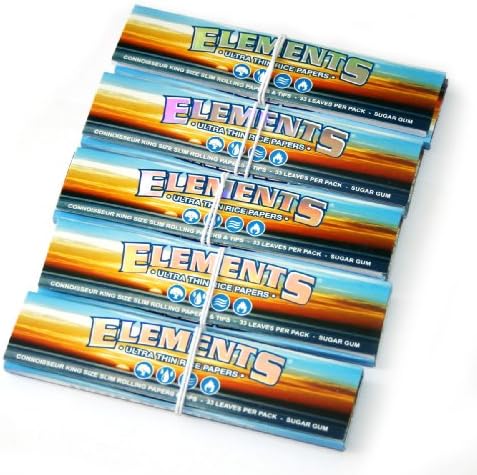 Papel para enrollar Elements Ultra Fino Connoisseur King Size Slim con Tips - Paquete de 5 unidades - imagen 1