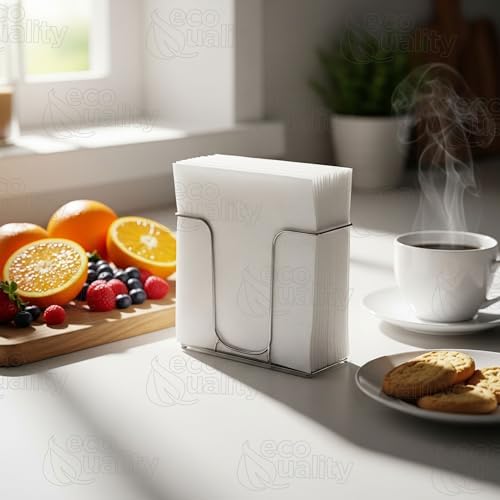 Servilletas de Dispensador EcoQuality Blancas, 400/paquete, 1 capa, 3 1/2 x 5 in, Recarga de Servilletas, Perfectas para Restaurantes, Comedores, - imagen 5