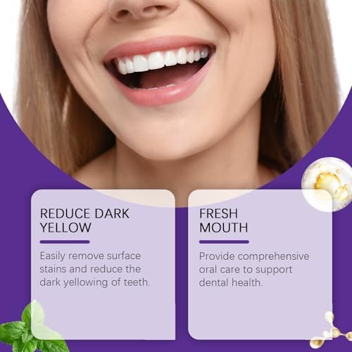 Polvo Mineral Restaurador de Dientes 2 Piezas, Polvo Morado Blanqueador, Refresca el Aliento y Fortalece Dientes y Encías, Suave y No Irritante. - imagen 3