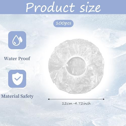 100 Piezas de Cubiertas Desechables para Bebidas, Protección para Alcohol, Scrunchie para Mujeres, Cubiertas para Copas de Vino, Protector de Bebidas - imagen 3