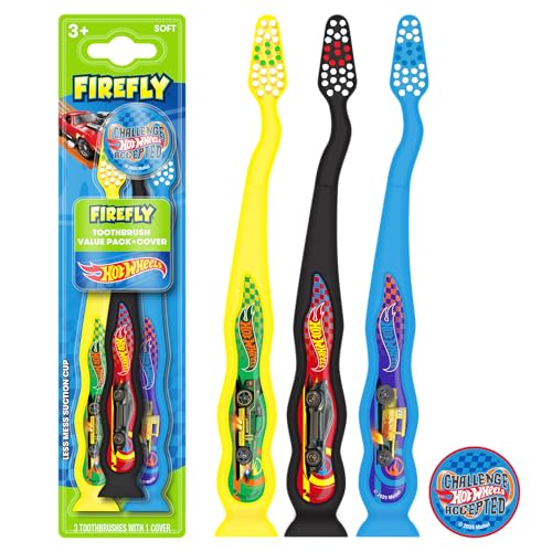 Paquete de Valor de Cepillos de Dientes Firefly Hot Wheels, Cepillo Suave para Niños de 3 Años en Adelante, 3 Piezas - imagen 1