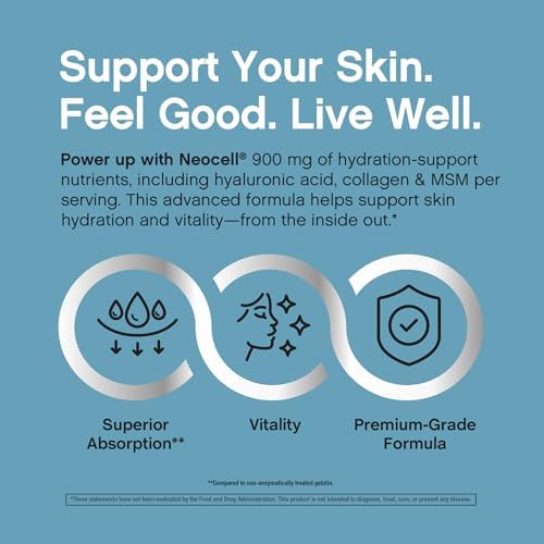 Complejo de Ácido Hialurónico NeoCell 900mg | 120 Cápsulas | con Péptidos de Colágeno BioActivos y MSM | Fórmula de Grado Premium - imagen 5
