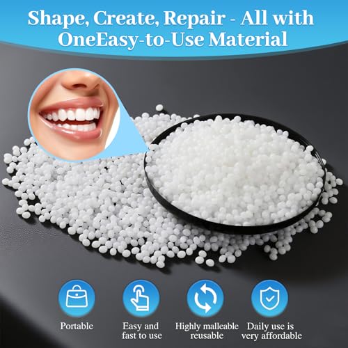 Perlas de Reparación Dental de 10.9oz - Kit de Reemplazo de Dientes para Restauración Temporal de Dientes Perdidos y Rotos, Perlas Térmicas para - imagen 3