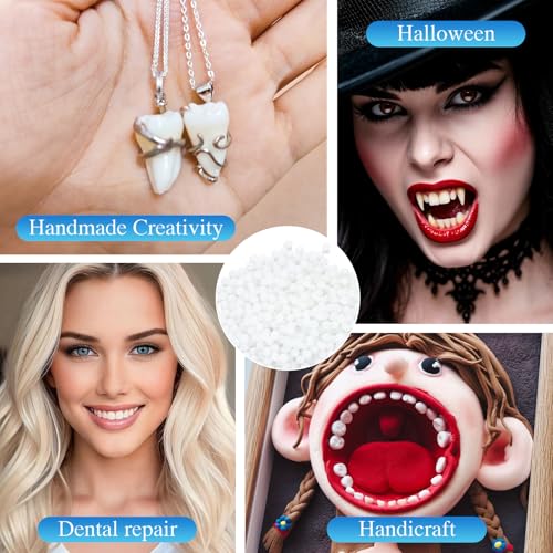 Perlas de Reparación Dental de 10.9oz - Kit de Reemplazo de Dientes para Restauración Temporal de Dientes Perdidos y Rotos, Perlas Térmicas para - imagen 5