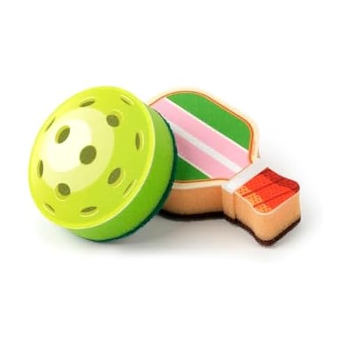 Esponjas Inspiradas en Pickleball Genuine Fred, Set de 2, Esponjas Duraderas y Divertidas, Accesorio de Cocina Único, Empaque Listo para Regalo - imagen 3