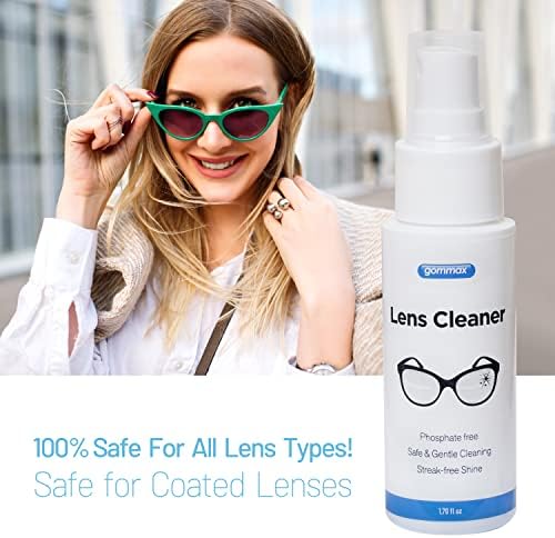 Kit de limpieza para lentes con paño, spray limpiador de gafas, solución para limpiar gafas y lentes de sol, 1.7 fl oz - imagen 4
