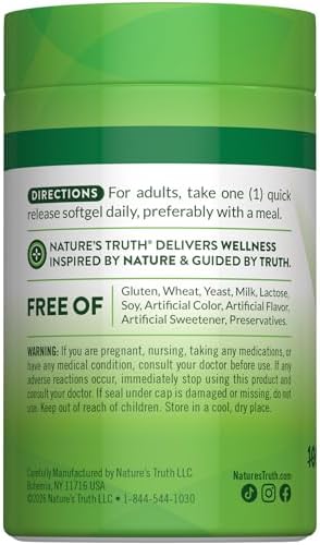 Suplemento Nature's Truth Vitamina D3 2000 IU en Softgels para Adultos | 150 Cápsulas | Alta Potencia | Sin OGM y Libre de Gluten - imagen 7