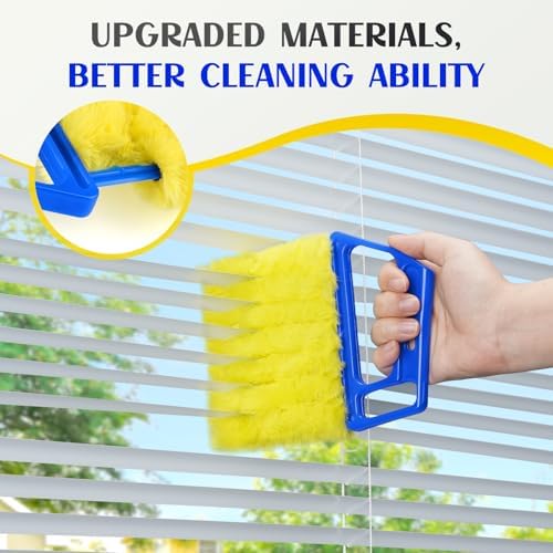 Herramienta Limpiadora de Persianas 2 Piezas 2025, Duster de Microfibra Lavable, 7 Dedos para Limpiar Ventanas y Ventilación de Aire Acondicionado - imagen 2