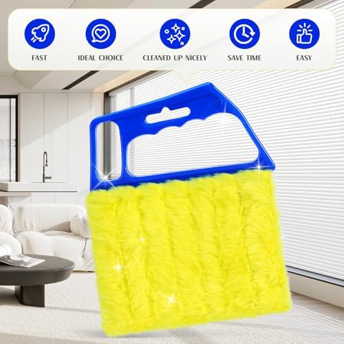 Herramienta Limpiadora de Persianas 2 Piezas 2025, Duster de Microfibra Lavable, 7 Dedos para Limpiar Ventanas y Ventilación de Aire Acondicionado - imagen 5