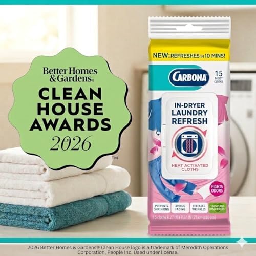 Hojas para Secadora Carbona Laundry Refresh 15ct | Eliminador de Olores, Suavizante de Telas, Antiarrugas | Activas por Calor, Reduce Estática, - imagen 6
