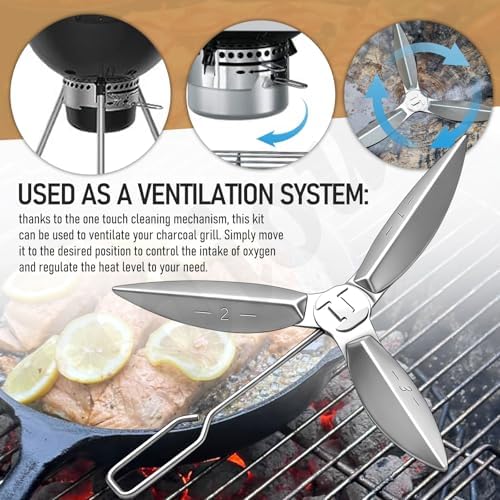 Kit de Limpieza One-Touch de 18-1/2 Pulgadas para Parrillas, Repuestos para Parrilla de Carbón/Kettle Weber 7443 90719, Fácil de Instalar y Duradero. - imagen 4