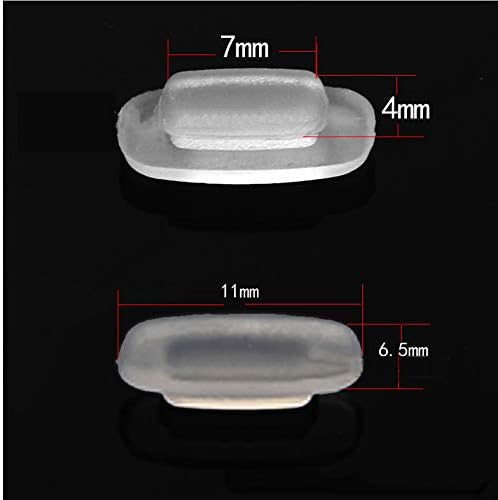 Almohadillas de nariz para gafas 11mm, 4 pares de repuesto, cuadradas y rectangulares, silicona para gafas de sol y de vista Costa Maui y más. - imagen 3