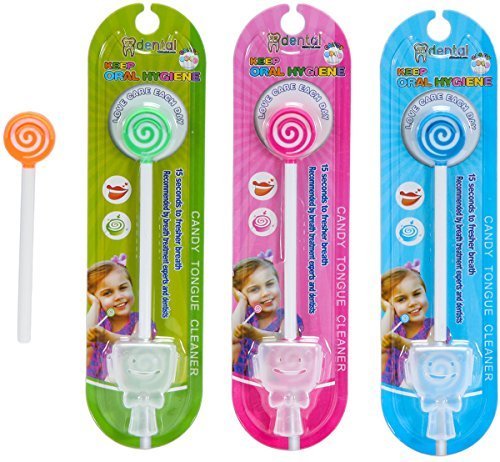 Set de Limpiadores de Lengua para Niños – Paquete de 4 Raspadores Dentales de Plástico BPA-Free para Frescura y Limpieza – Multicolores con Mangos - imagen 1