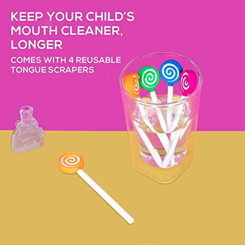 Set de Limpiadores de Lengua para Niños – Paquete de 4 Raspadores Dentales de Plástico BPA-Free para Frescura y Limpieza – Multicolores con Mangos - imagen 5