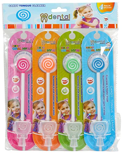 Set de Limpiadores de Lengua para Niños – Paquete de 4 Raspadores Dentales de Plástico BPA-Free para Frescura y Limpieza – Multicolores con Mangos - imagen 8