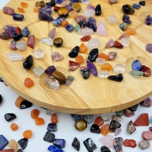 Set de 10 Gemas y Cristales Tumbled Chips para Joyería, Velas y Kit de Ciencia de Minerales, Tourmalina Negra y Rodonita - imagen 3