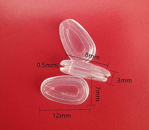 Paquete de 3 pares de almohadillas de nariz NicelyFit transparentes para armazones de gafas Oakley Keel, Tincan, Tinfoil, Tailpin, Caveat, Feedback, - imagen 3