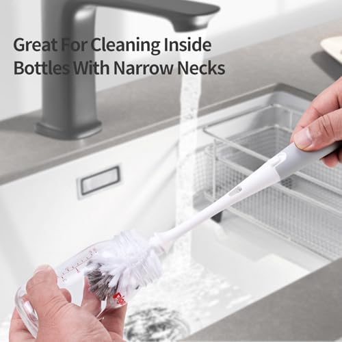 Cabezal de Repuesto para Cepillo de Botellas Compatible con OXO, 2 Piezas, Cabezal Flexible para Cepillo de Platos - imagen 4