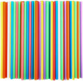100 Popotes de Plástico Coloridos Envuelto Individualmente, Desechables, 8.26 de Largo y 0.23 de Diámetro, Paquete de 100 Piezas - imagen 1