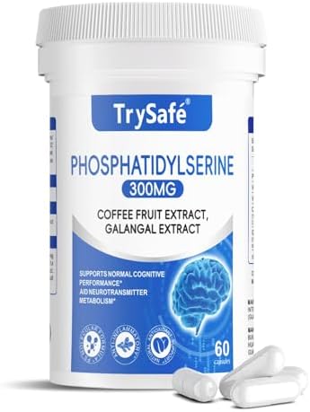 Suplemento de Fosfatidilserina TrySafe 300mg por Porción para Memoria y Enfoque, 60 Cápsulas, Suministro para 30 Días, Salud Cognitiva - imagen 1