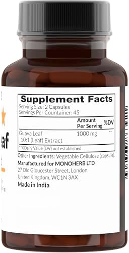 Extracto de Hoja de Guayaba MONOHERB 10:1 1000 mg - 90 Cápsulas - imagen 2