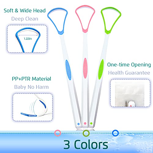 Juego de 4 Raspadores de Lengua de Acero Inoxidable, Limpiadores de Lengua Reutilizables, Herramientas de Higiene Oral Saludable, Elimina el Mal - imagen 3