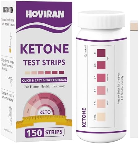 Tiras de Prueba de Cetonas para Orina - 150 Unidades para Monitorear la Cetosis en Dietas Cetogénicas y Bajas en Carbohidratos - imagen 1