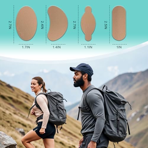 Parches Adhesivos Moleskin para Pies, 32 Piezas de Vendajes para Ampollas, Protección para Ampollas en Zapatos, Dedos y Talones. - imagen 2
