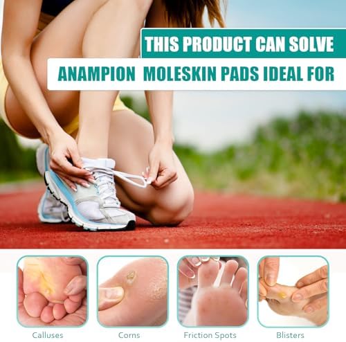 Parches Adhesivos Moleskin para Pies, 32 Piezas de Vendajes para Ampollas, Protección para Ampollas en Zapatos, Dedos y Talones. - imagen 7