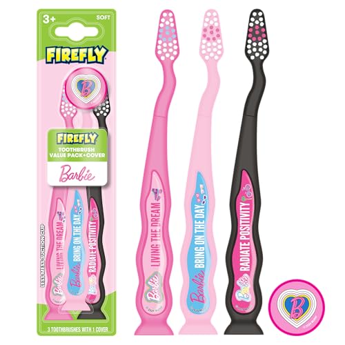 Paquete de Cepillos de Dientes Firefly Barbie, Cepillos de Cerda Suave para Niños 3+, 3 Piezas - imagen 4