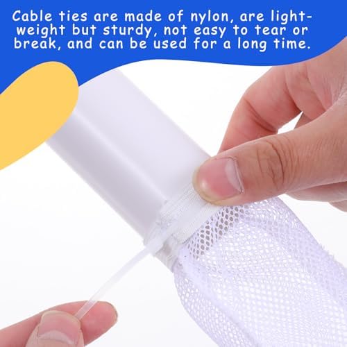 8 Piezas de Filtros para Lint de Manguera de Lavadora, Trampas de Pelusa de Malla de Nylon con 8 Correas, Captura de Pelusa para Lavadoras - imagen 4
