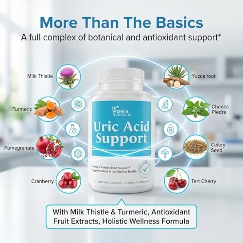 Dr Vitamin Soporte para Ácido Úrico - Cereza Ácida, Arándano + Granada - Apoyo al Tracto Urinario - 60 Cápsulas Vegetarianas - imagen 3