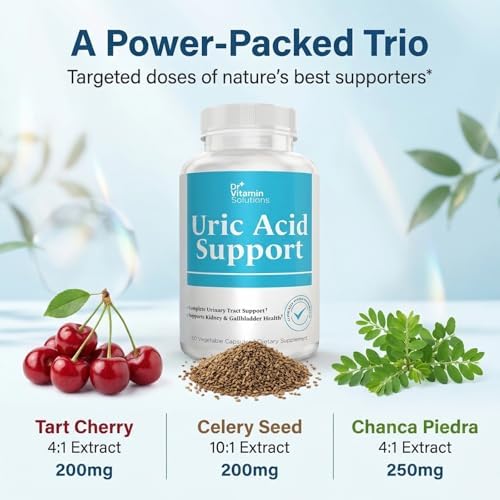 Dr Vitamin Soporte para Ácido Úrico - Cereza Ácida, Arándano + Granada - Apoyo al Tracto Urinario - 60 Cápsulas Vegetarianas - imagen 6