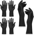 Guantes para Tinte de Cabello SynHHergyx, 3 Piezas de Guantes de Goma Reutilizables para Coloración Profesional en Casa y Salón (Negro, Mediano) - imagen 1
