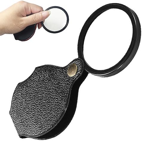 Lupa de bolsillo 20X, lupa portátil plegable HD rotativa, mini ideal para lectura y estudiantes - imagen 1