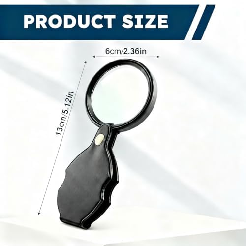 Lupa de bolsillo 20X, lupa portátil plegable HD rotativa, mini ideal para lectura y estudiantes - imagen 5