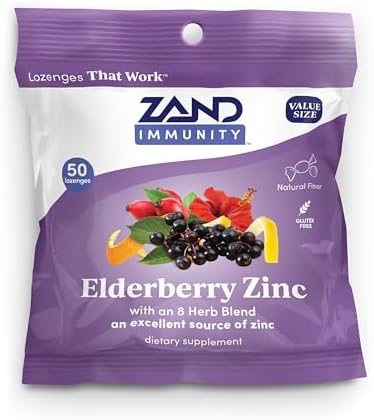 ZAND HerbaLozenge Echinacea y Zinc, Pastillas para la Garganta Secas, Sin Jarabe de Maíz ni Azúcar, 50 Pastillas - imagen 1