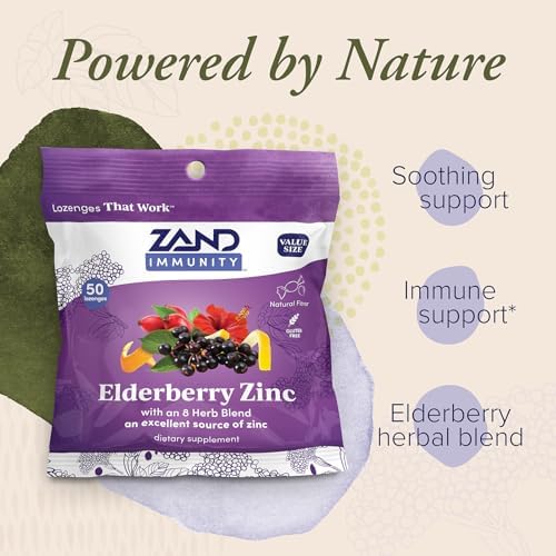 ZAND HerbaLozenge Echinacea y Zinc, Pastillas para la Garganta Secas, Sin Jarabe de Maíz ni Azúcar, 50 Pastillas - imagen 3