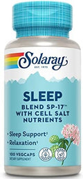 Suplemento SOLARAY Sleep Blend SP-17 para Adultos - Cápsulas de Mezcla de Hierbas para Dormir con Raíz de Valeriana, Lúpulo, Escutelaria y Manzanilla - imagen 1