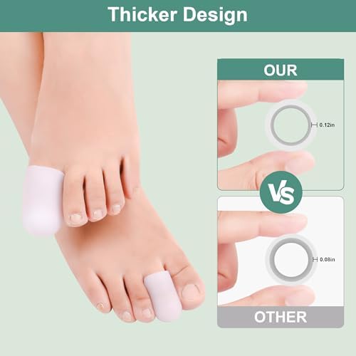 Tobilleras de Gel DYKOOK para Dedos Grandes, Paquete de 4, Protectores de Silicona para Ampollas, Callos y Rozaduras en Pies para Hombres y Mujeres - imagen 5