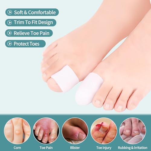 Tobilleras de Gel DYKOOK para Dedos Grandes, Paquete de 4, Protectores de Silicona para Ampollas, Callos y Rozaduras en Pies para Hombres y Mujeres - imagen 6