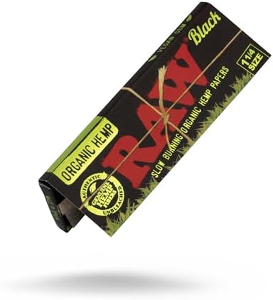 Papel de fumar RAW Black Orgánico 1 1/4 - Paquete de 10 - 50 hojas por paquete = 500 hojas - imagen 5