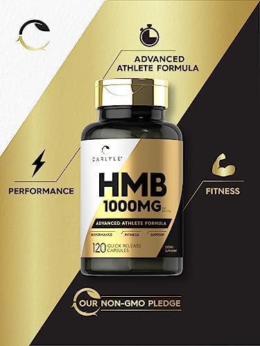 Suplemento HMB Carlyle para Hombres y Mujeres | 1000 mg | 120 Cápsulas | Fórmula Avanzada para Atletas | Sin OGM y Libre de Gluten - imagen 4