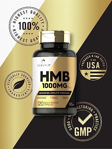 Suplemento HMB Carlyle para Hombres y Mujeres | 1000 mg | 120 Cápsulas | Fórmula Avanzada para Atletas | Sin OGM y Libre de Gluten - imagen 5